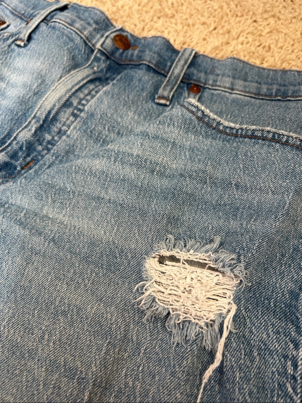 High Rise Denim Shorts - Picture 2 of 6